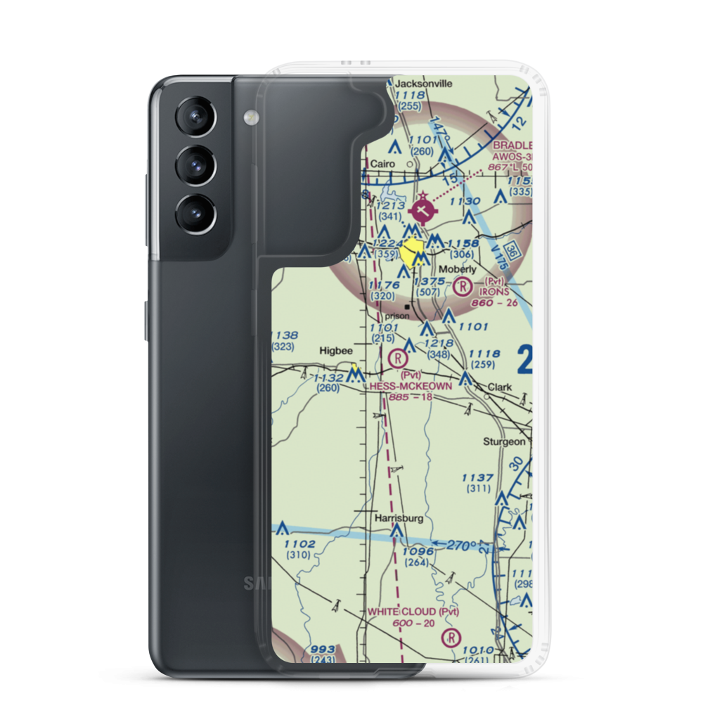 Hess-Mckeown Airport (69MO) VFR Sectional Samsung Case Samsung Galaxy S21 model shown