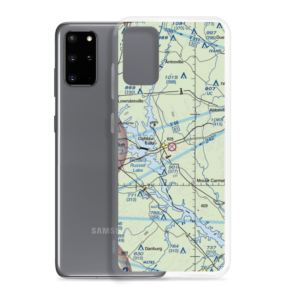 Hester Memorial Airport (0A2) VFR Sectional Samsung Case Samsung Galaxy S20 Plus model shown