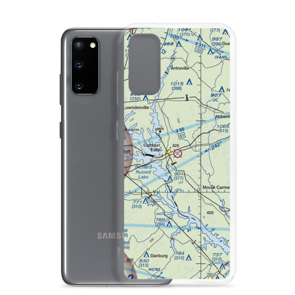 Hester Memorial Airport (0A2) VFR Sectional Samsung Case Samsung Galaxy S20 model shown