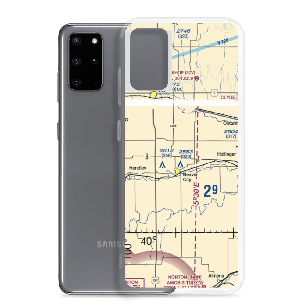 Hewetts Airport (US-0262) VFR Sectional Samsung Case Samsung Galaxy S20 Plus model shown