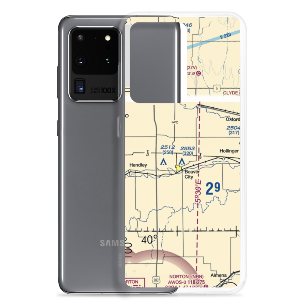 Hewetts Airport (US-0262) VFR Sectional Samsung Case Samsung Galaxy S20 Ultra model shown