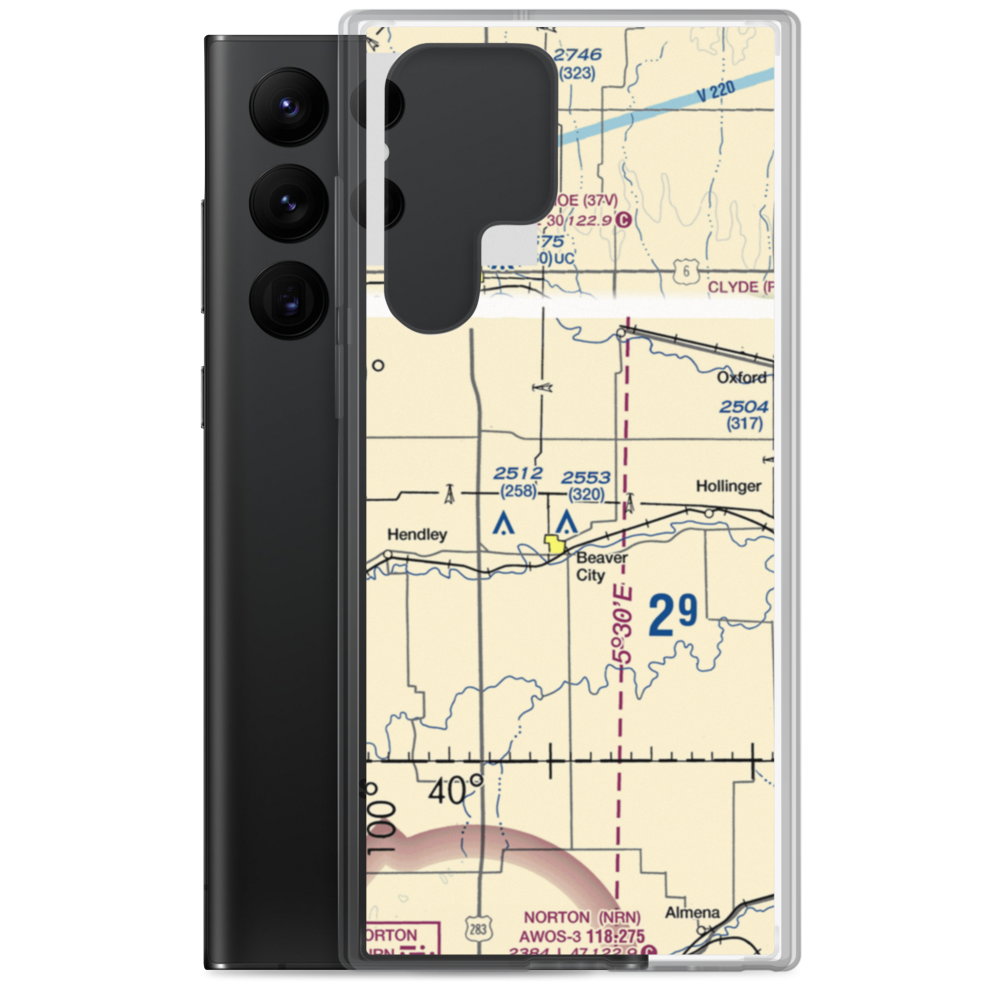 Hewetts Airport (US-0262) VFR Sectional Samsung Case Samsung Galaxy S22 Ultra model shown