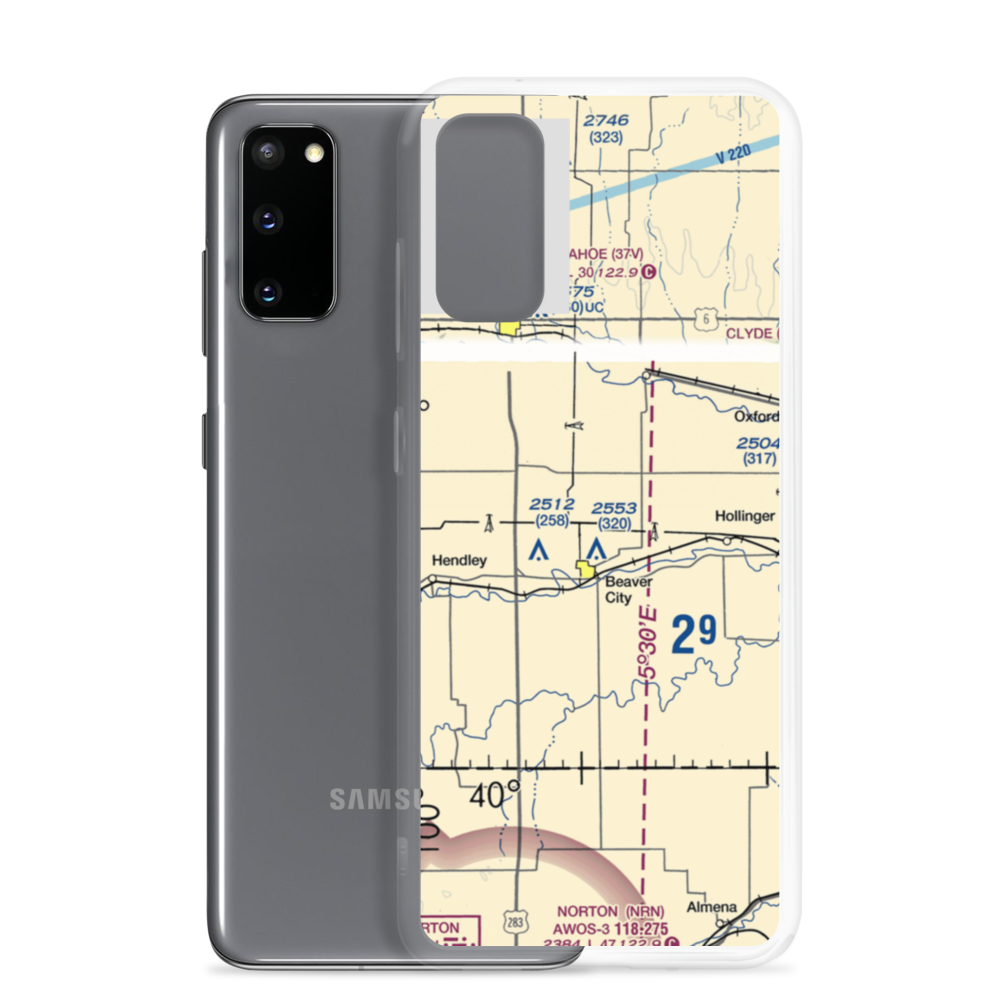 Hewetts Airport (US-0262) VFR Sectional Samsung Case Samsung Galaxy S20 model shown