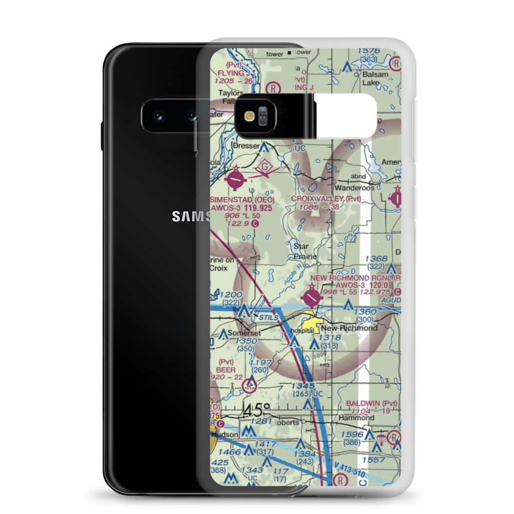 Hexum Flight Park Ultralightport (WS30) VFR Sectional Samsung Case Samsung Galaxy S10 model shown