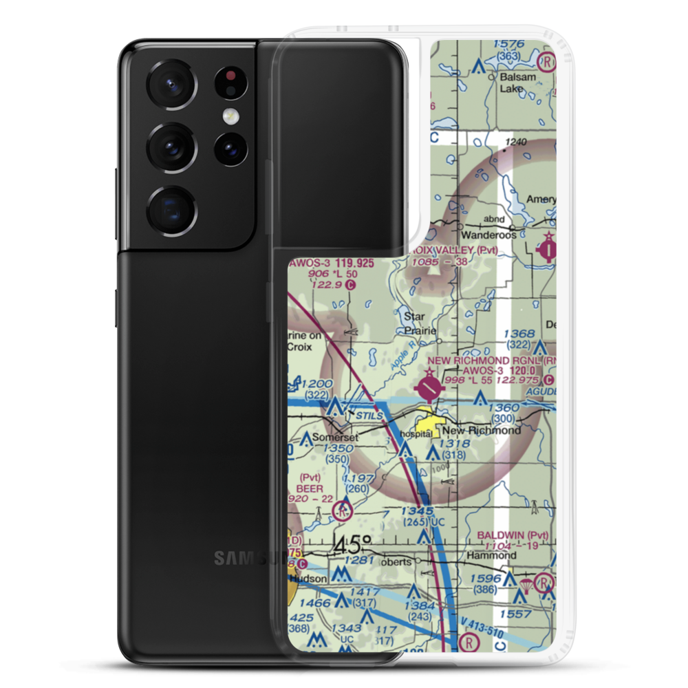 Hexum Flight Park Ultralightport (WS30) VFR Sectional Samsung Case Samsung Galaxy S21 Ultra model shown