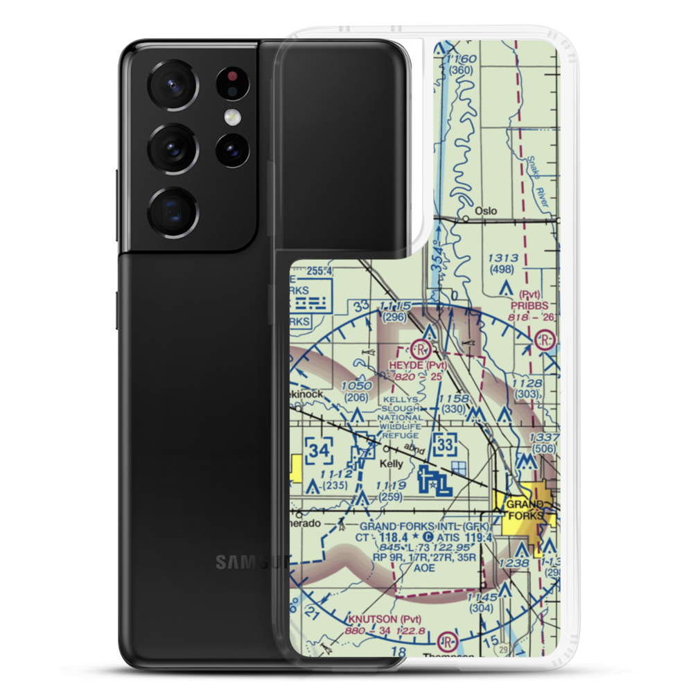 Heyde Airport (8ND4) VFR Sectional Samsung Case Samsung Galaxy S21 Ultra model shown