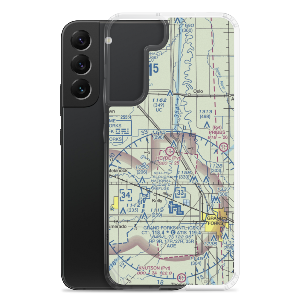 Heyde Airport (8ND4) VFR Sectional Samsung Case Samsung Galaxy S22 Plus model shown