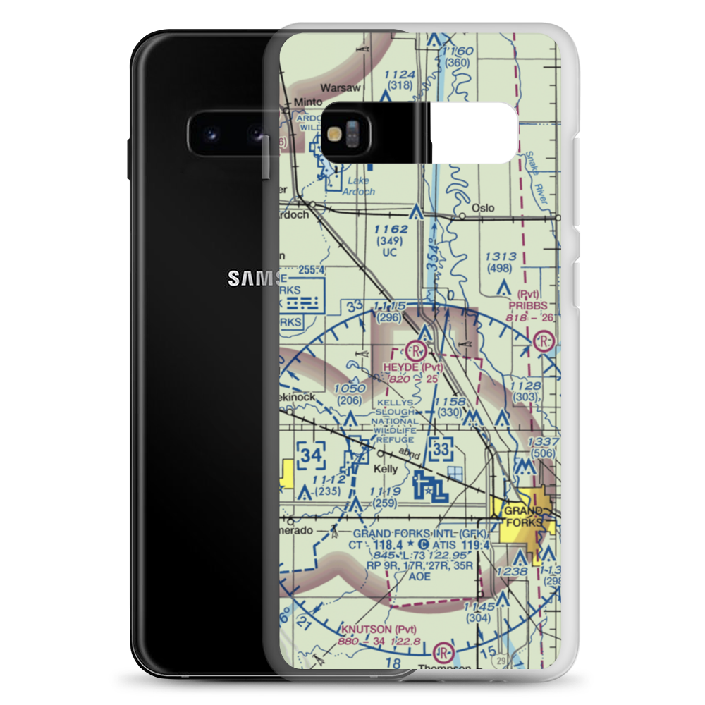 Heyde Airport (8ND4) VFR Sectional Samsung Case Samsung Galaxy S10+ model shown