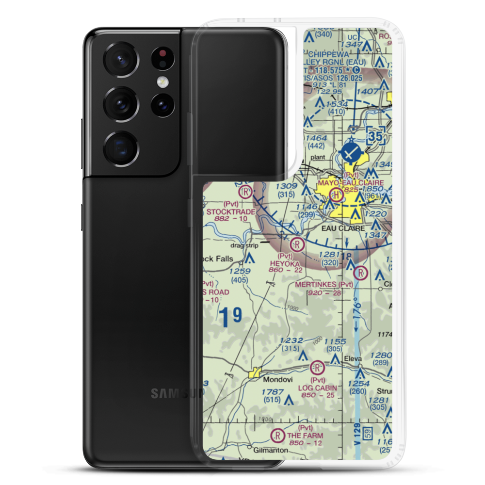 Heyoka Field (53WI) VFR Sectional Samsung Case Samsung Galaxy S21 Ultra model shown
