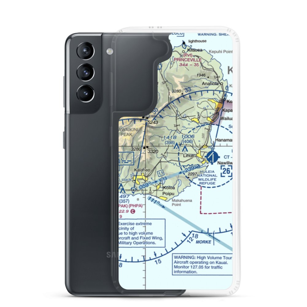 Hi 23 Airstrip (HI46) VFR Sectional Samsung Case Samsung Galaxy S21 model shown