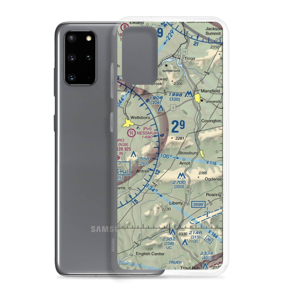 Hi Line Lodge Airport (61PA) VFR Sectional Samsung Case Samsung Galaxy S20 Plus model shown
