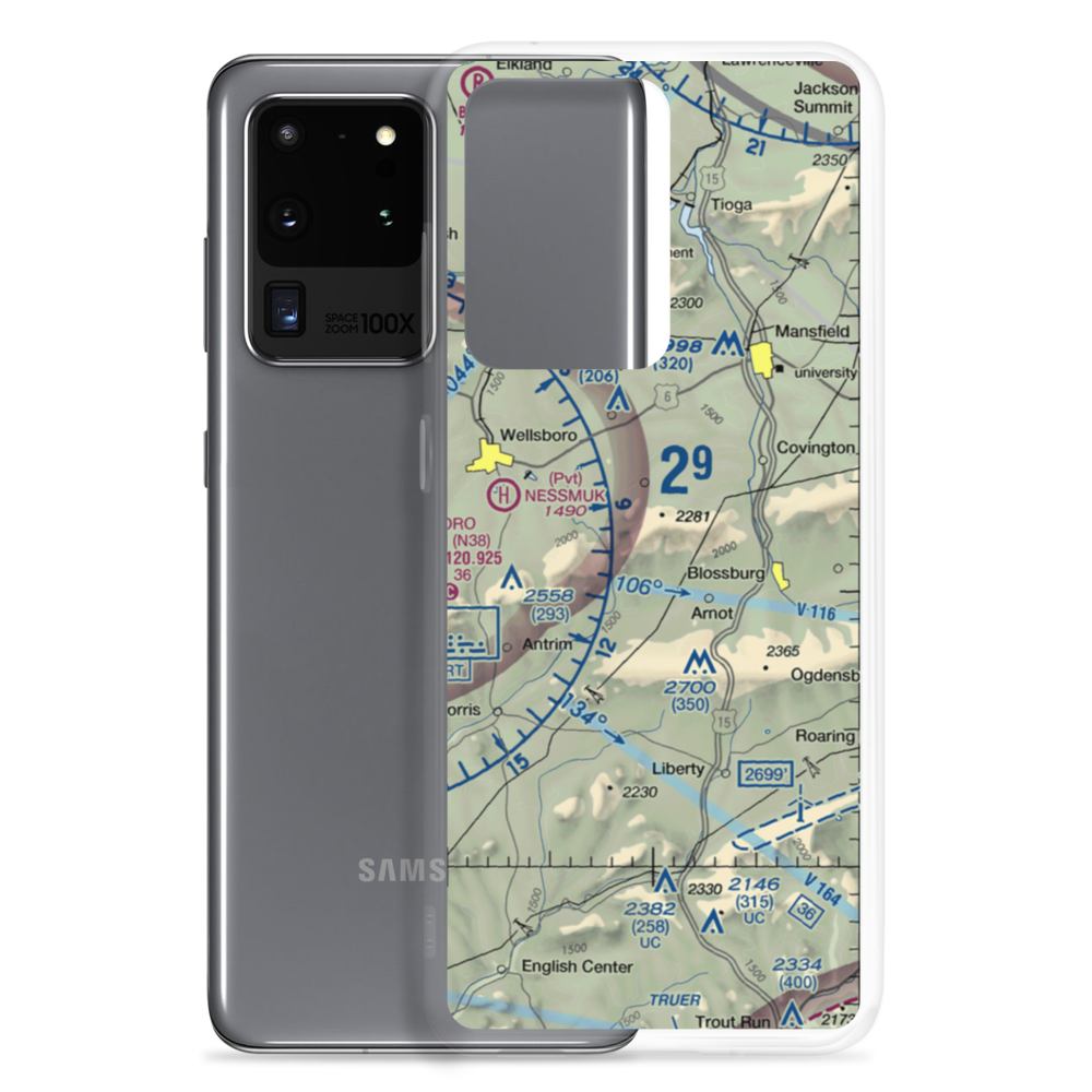 Hi Line Lodge Airport (61PA) VFR Sectional Samsung Case Samsung Galaxy S20 Ultra model shown