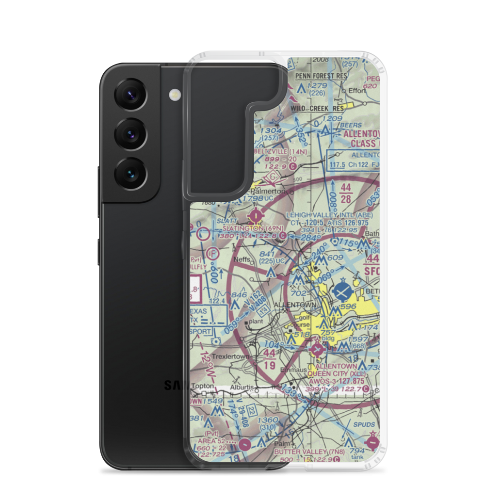 Hi-Vu Airport (PA65) VFR Sectional Samsung Case Samsung Galaxy S22 model shown