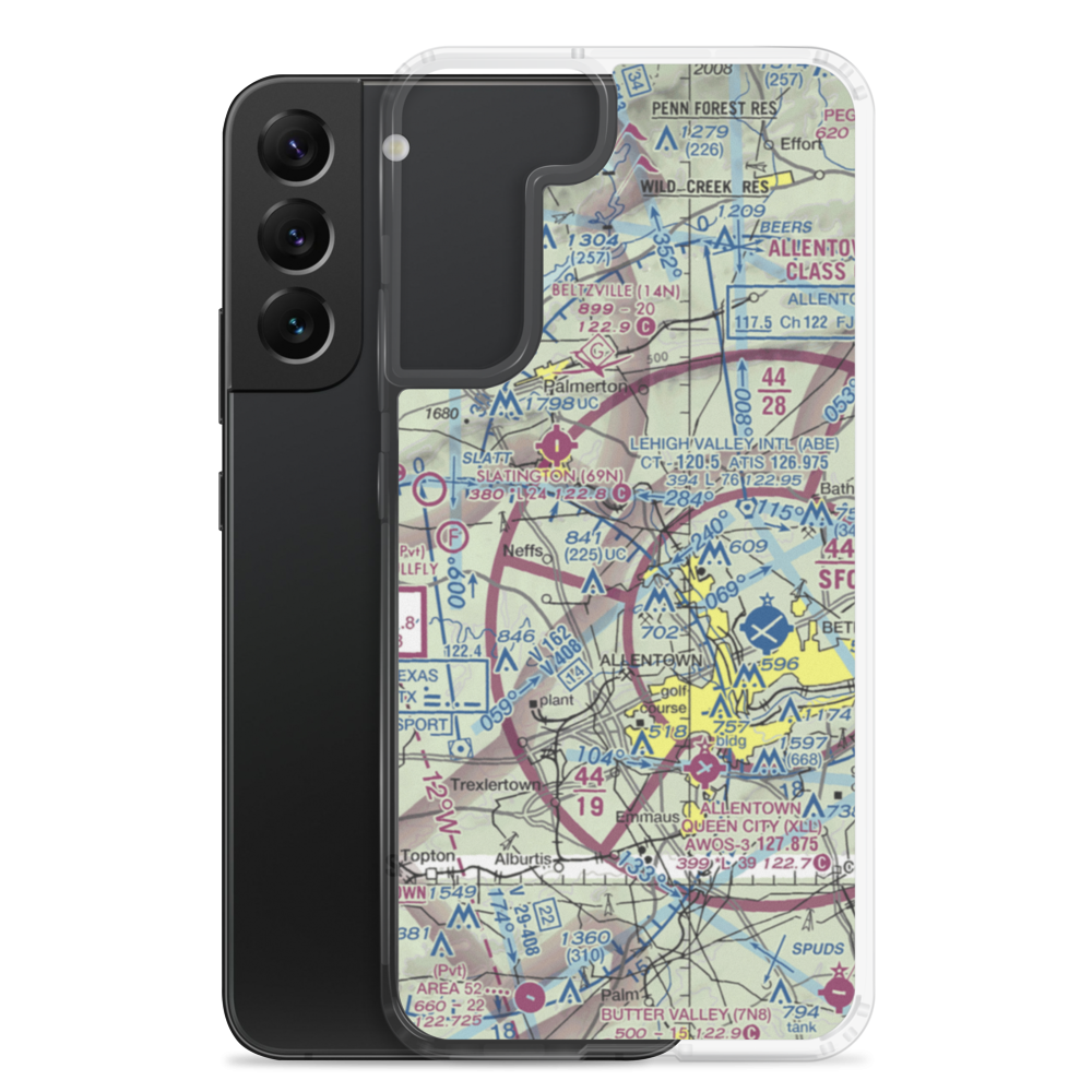 Hi-Vu Airport (PA65) VFR Sectional Samsung Case Samsung Galaxy S22 Plus model shown