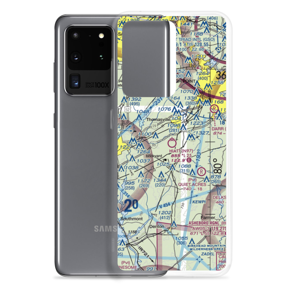 Hiatt Airport (N97) VFR Sectional Samsung Case Samsung Galaxy S20 Ultra model shown