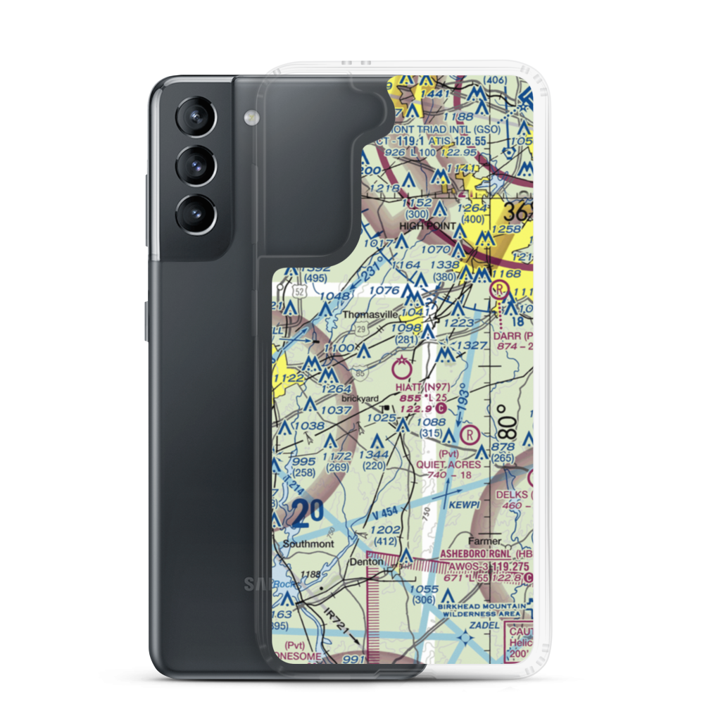 Hiatt Airport (N97) VFR Sectional Samsung Case Samsung Galaxy S21 model shown