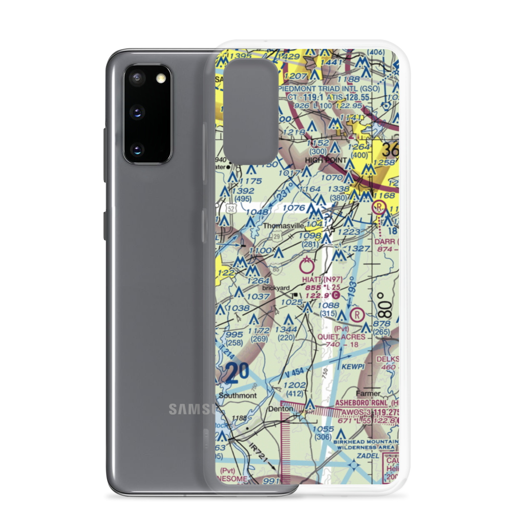 Hiatt Airport (N97) VFR Sectional Samsung Case Samsung Galaxy S20 model shown