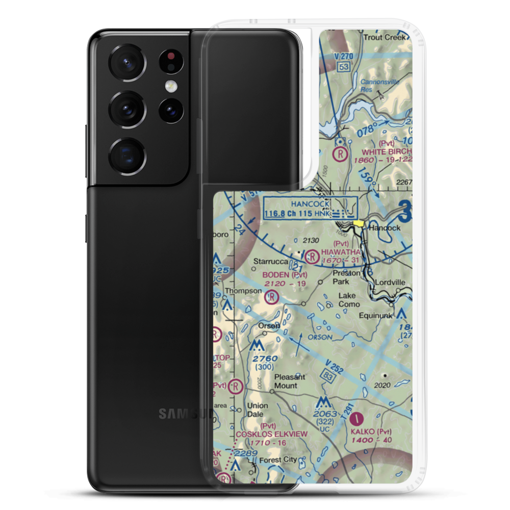 Hiawatha Airport (4PA6) VFR Sectional Samsung Case Samsung Galaxy S21 Ultra model shown