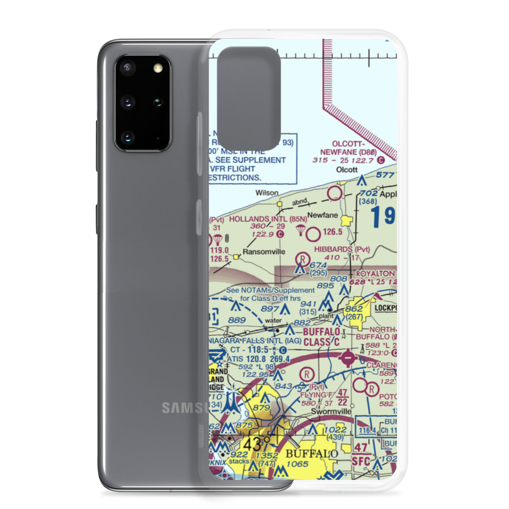 Hibbard's Airport (99NY) VFR Sectional Samsung Case Samsung Galaxy S20 Plus model shown