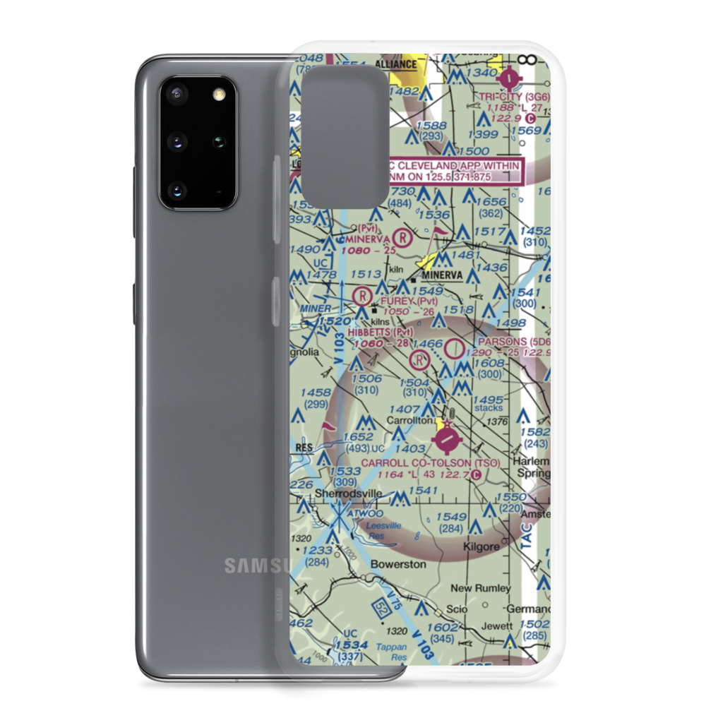 Hibbetts Airport (OI11) VFR Sectional Samsung Case Samsung Galaxy S20 Plus model shown