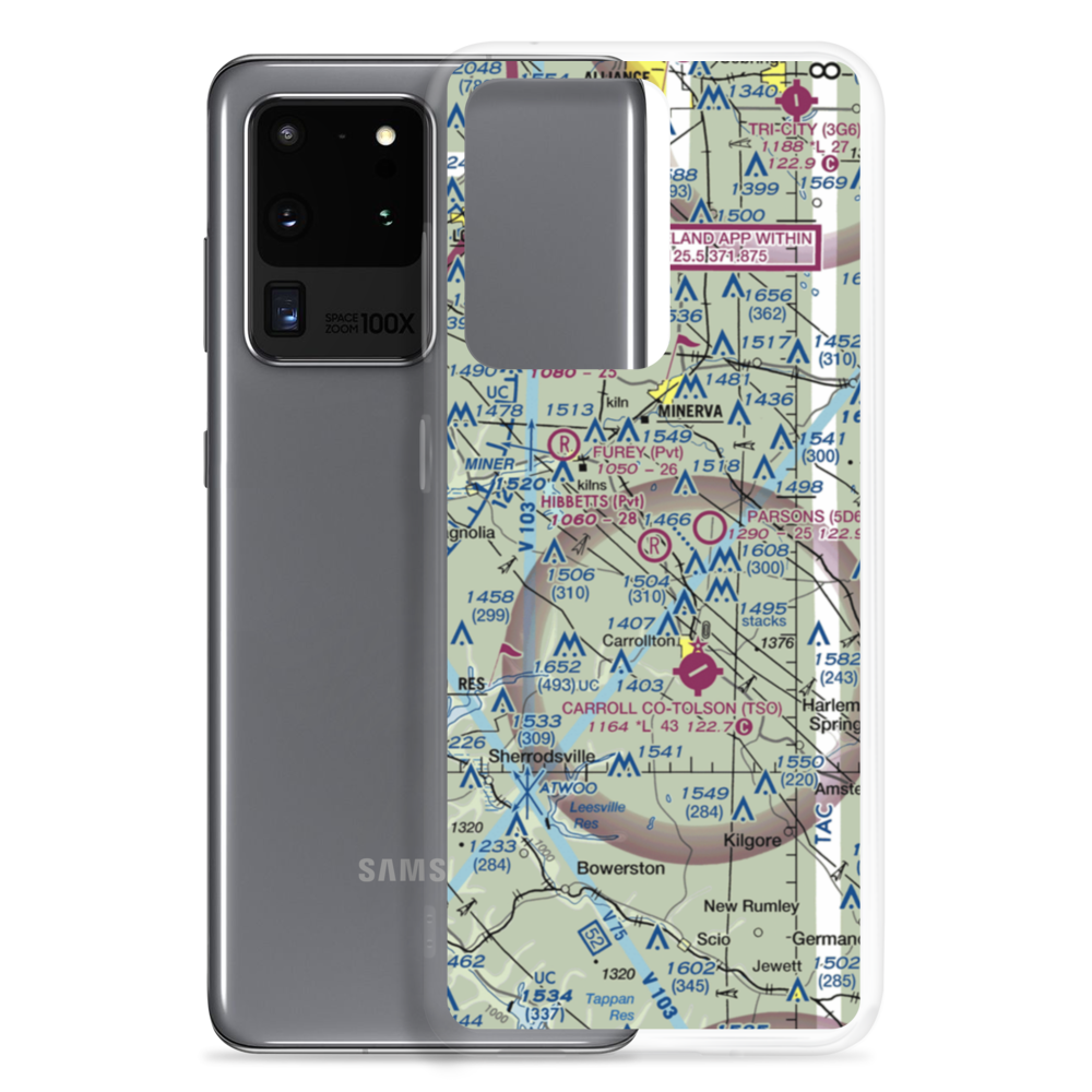 Hibbetts Airport (OI11) VFR Sectional Samsung Case Samsung Galaxy S20 Ultra model shown