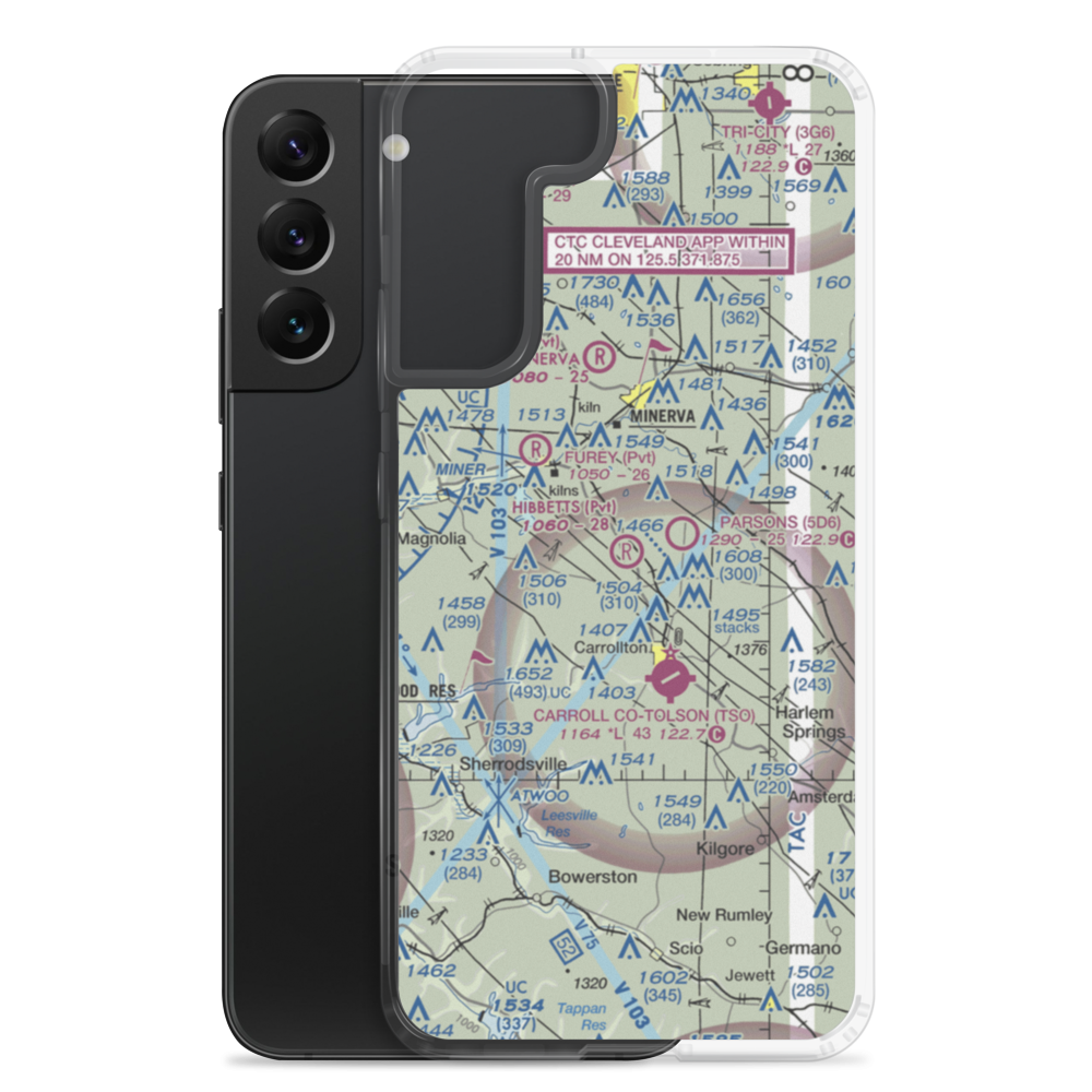 Hibbetts Airport (OI11) VFR Sectional Samsung Case Samsung Galaxy S22 Plus model shown