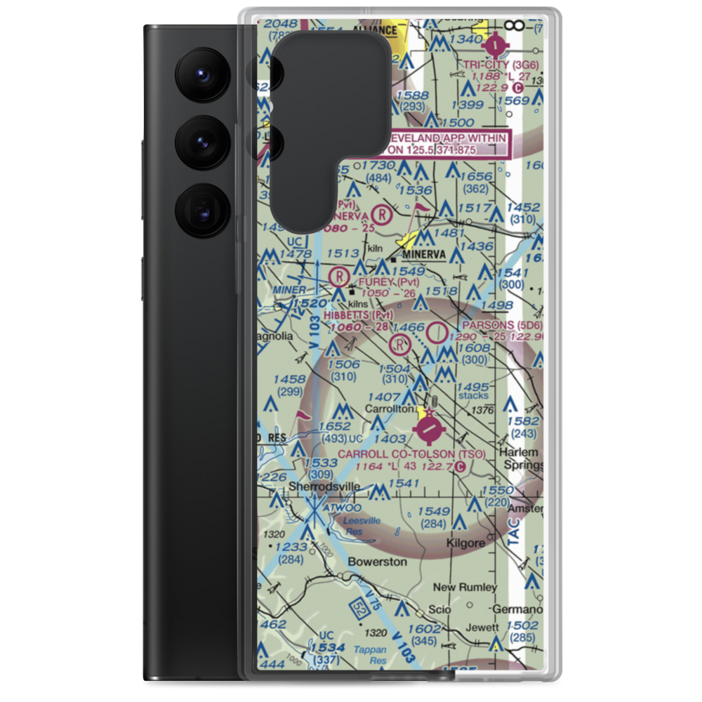 Hibbetts Airport (OI11) VFR Sectional Samsung Case Samsung Galaxy S22 Ultra model shown