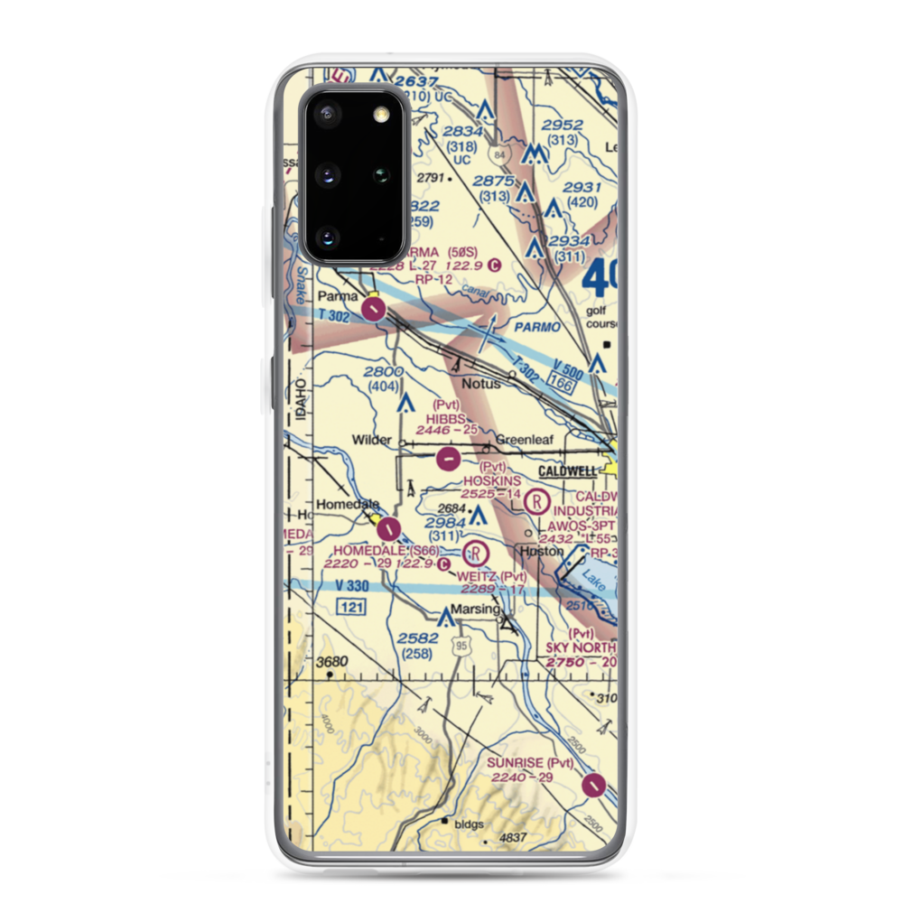 Hibbs Airport (ID97) VFR Sectional Samsung Case Samsung Galaxy S20 Plus model shown