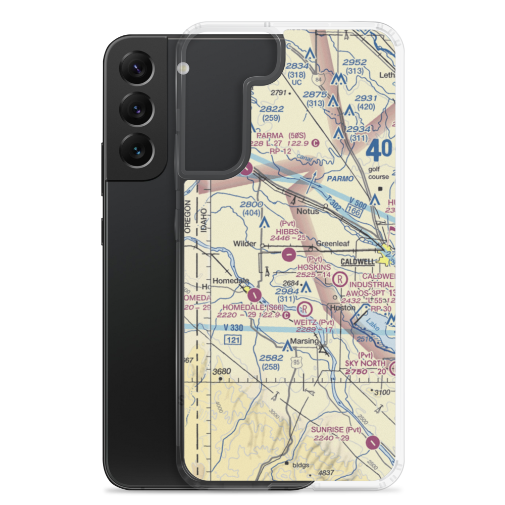 Hibbs Airport (ID97) VFR Sectional Samsung Case Samsung Galaxy S22 Plus model shown