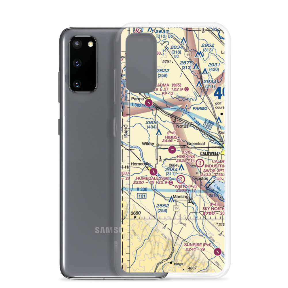 Hibbs Airport (ID97) VFR Sectional Samsung Case Samsung Galaxy S20 model shown