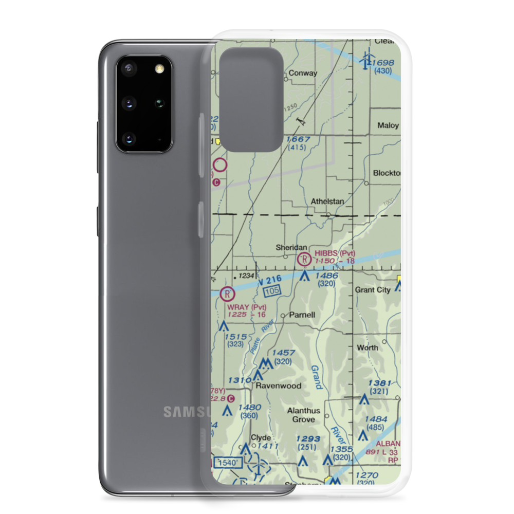 Hibbs Farm Airport (MO62) VFR Sectional Samsung Case Samsung Galaxy S20 Plus model shown