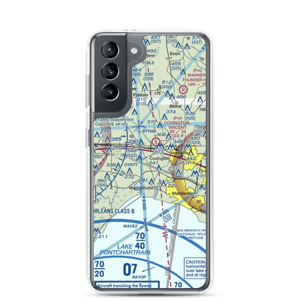 Hickham Field (LS76) VFR Sectional Samsung Case Samsung Galaxy S21 model shown