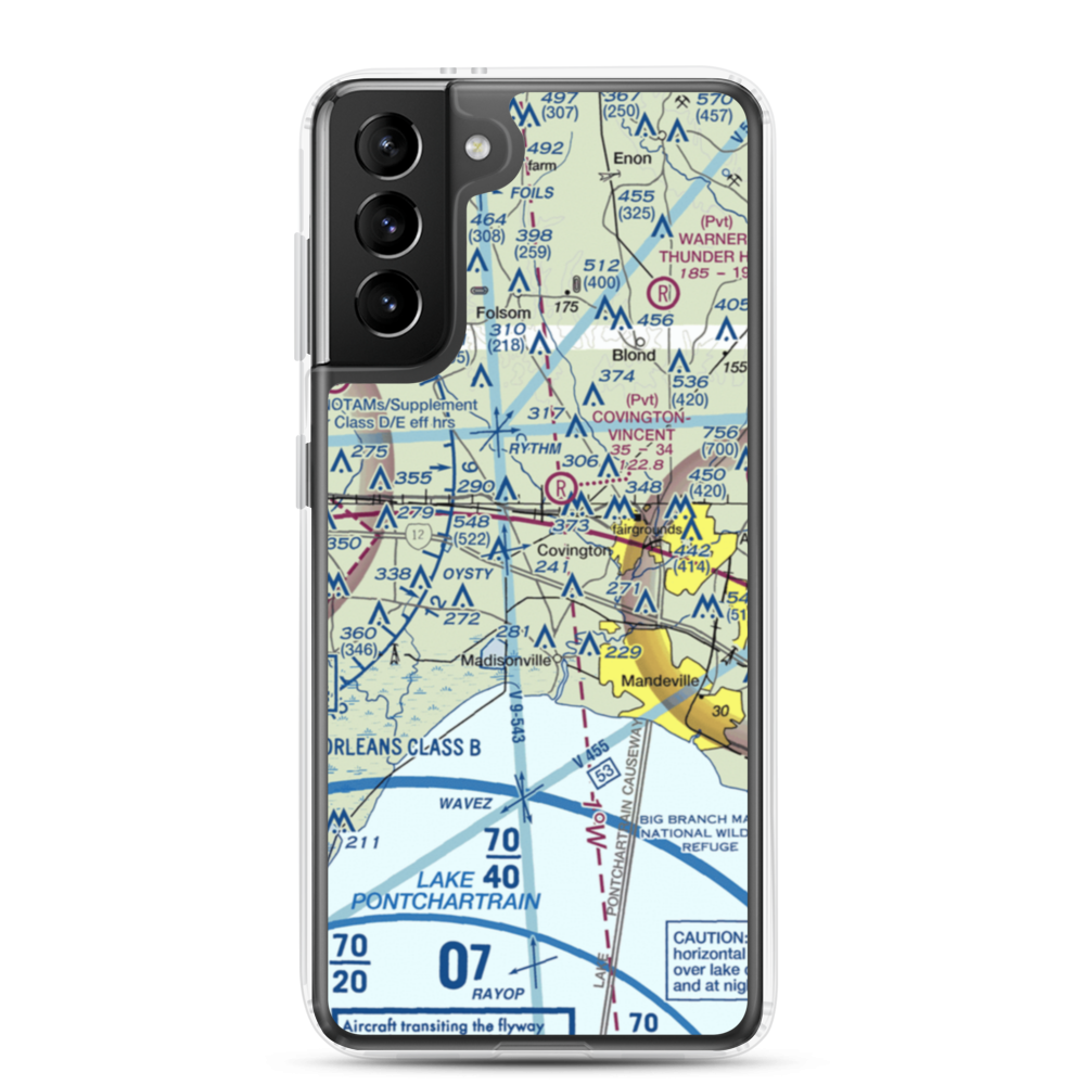 Hickham Field (LS76) VFR Sectional Samsung Case Samsung Galaxy S21 Plus model shown