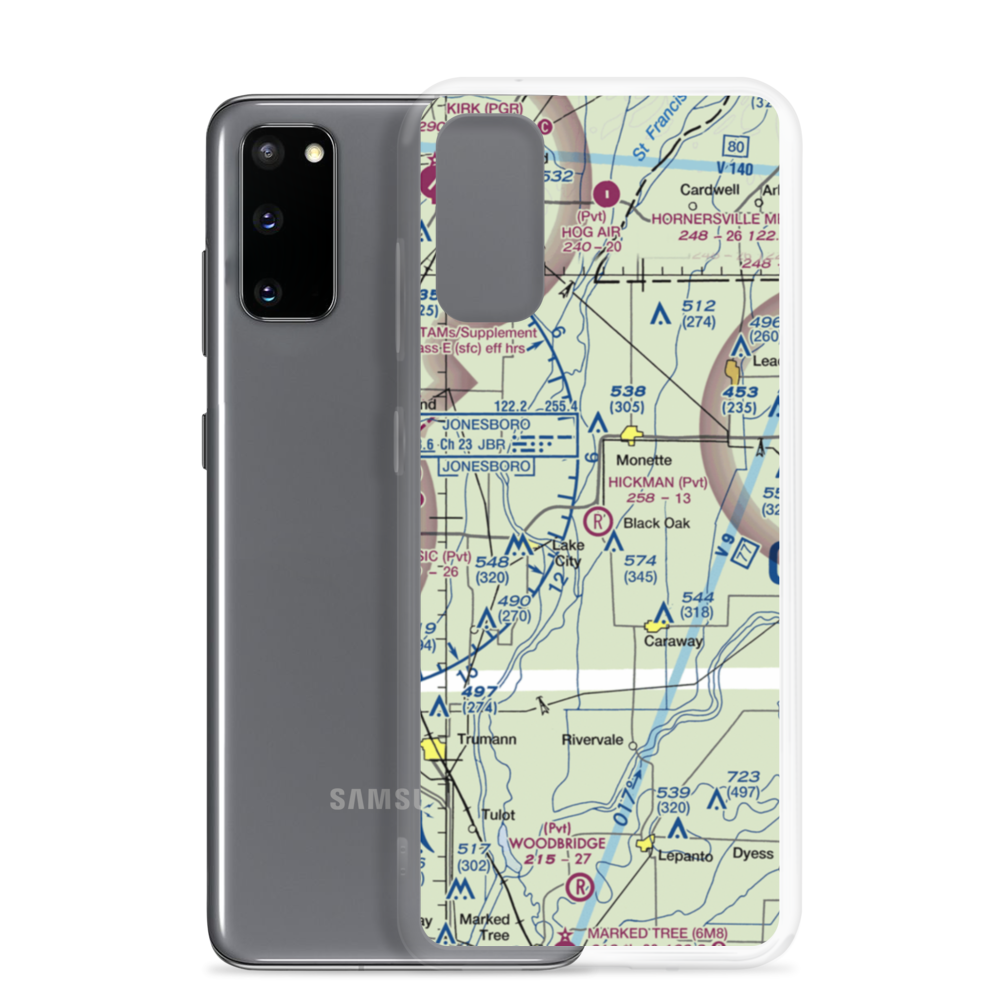 Hickman Airport (2AR8) VFR Sectional Samsung Case Samsung Galaxy S20 model shown