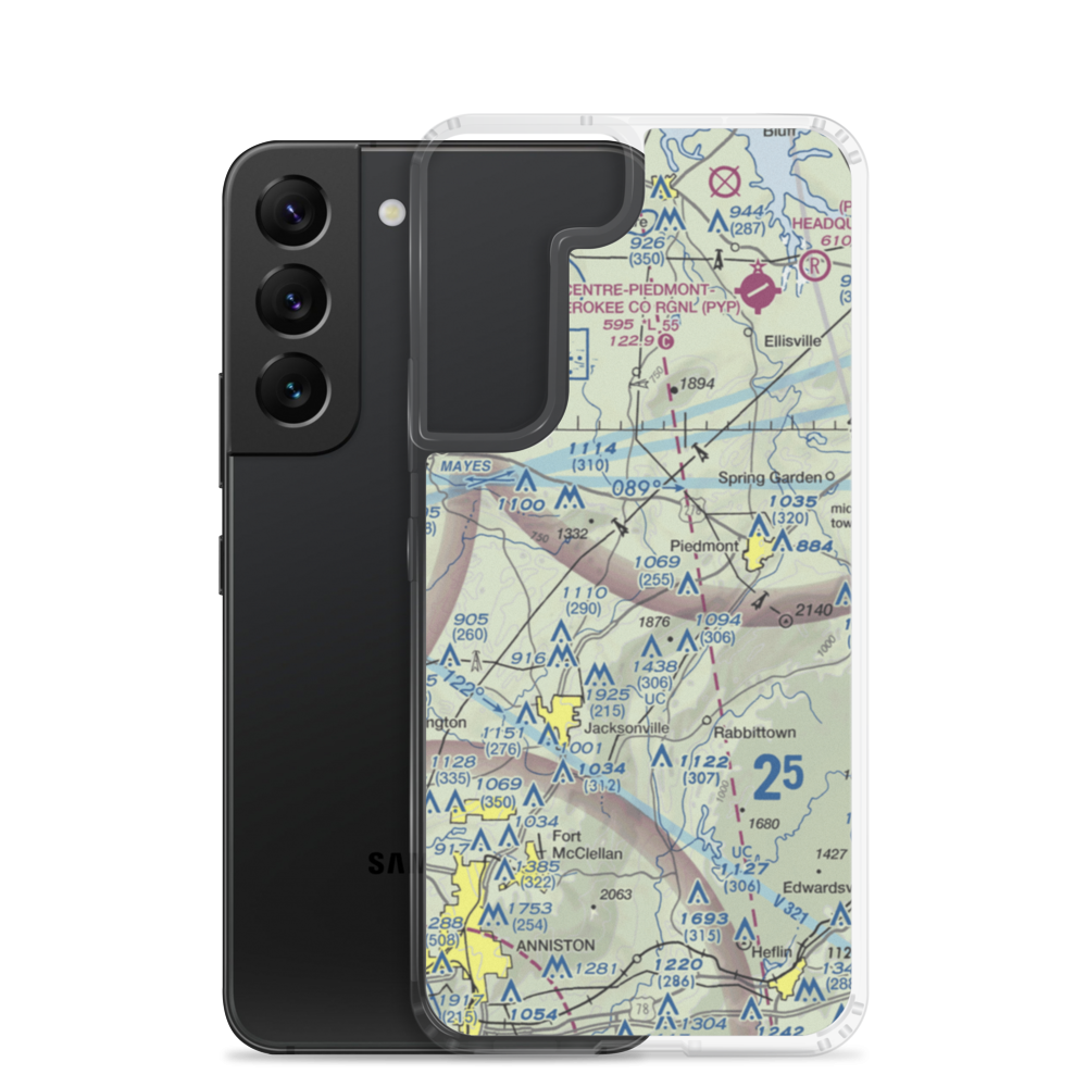 Hickory Grove STOLport (US-0064) VFR Sectional Samsung Case Samsung Galaxy S22 model shown