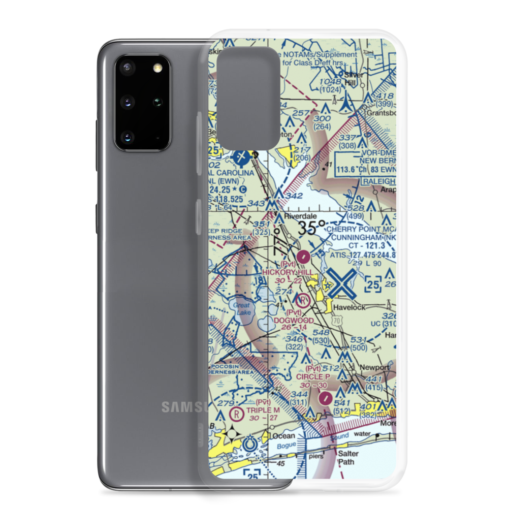 Hickory Hill Airport (62NC) VFR Sectional Samsung Case Samsung Galaxy S20 Plus model shown