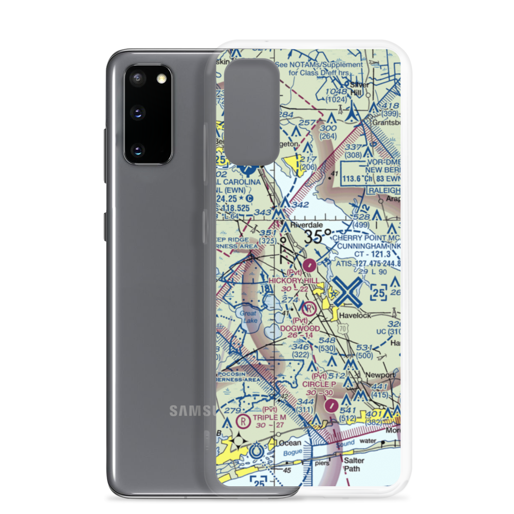 Hickory Hill Airport (62NC) VFR Sectional Samsung Case Samsung Galaxy S20 model shown