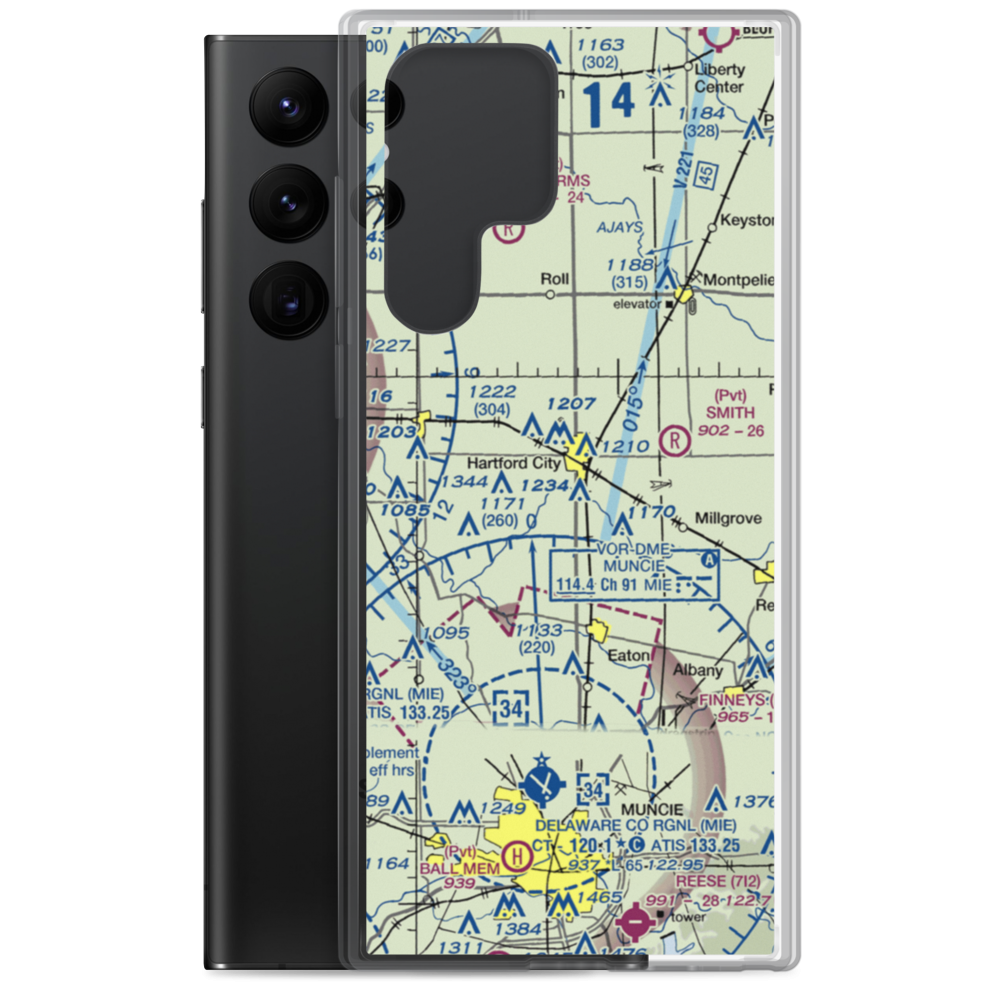 Hickory Hills Airport (II67) VFR Sectional Samsung Case Samsung Galaxy S22 Ultra model shown