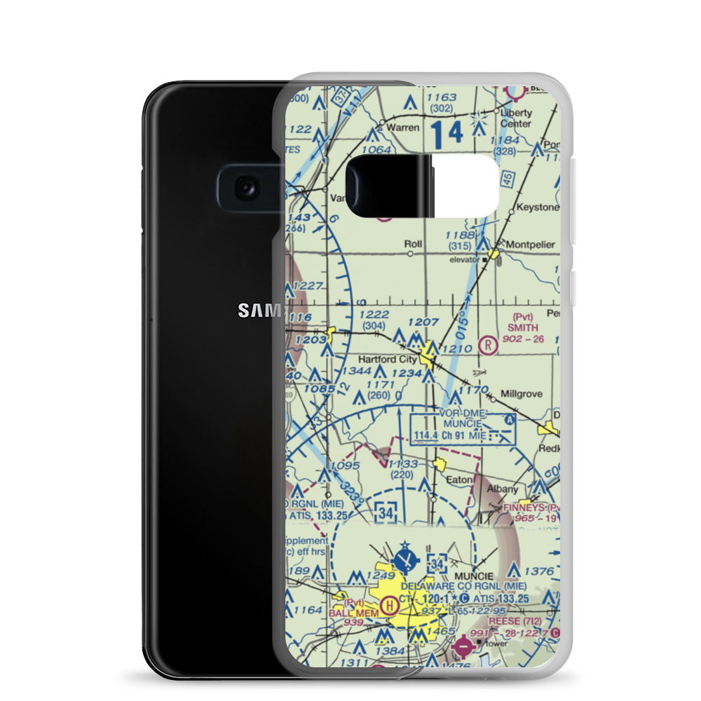 Hickory Hills Airport (II67) VFR Sectional Samsung Case Samsung Galaxy S10e model shown