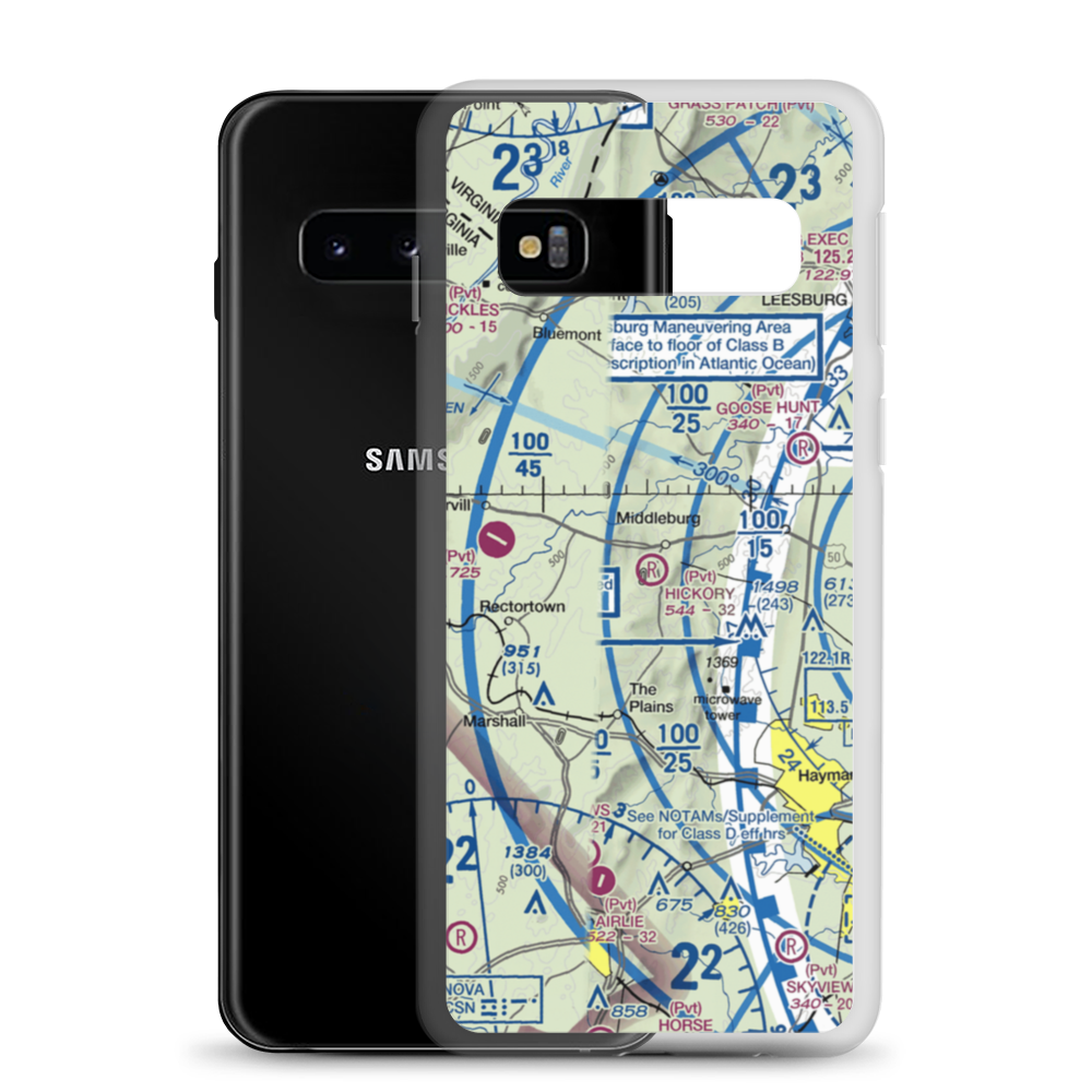 Hickory Tree Farm Airport (VA79) VFR Sectional Samsung Case Samsung Galaxy S10 model shown