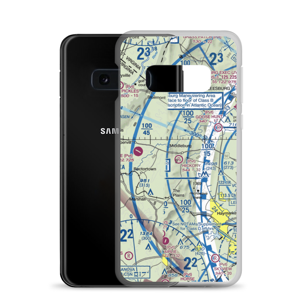 Hickory Tree Farm Airport (VA79) VFR Sectional Samsung Case Samsung Galaxy S10e model shown
