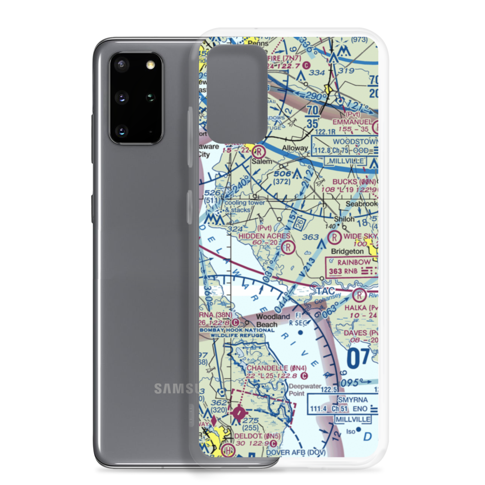 Hidden Acres Farm Airport (NJ84) VFR Sectional Samsung Case Samsung Galaxy S20 Plus model shown