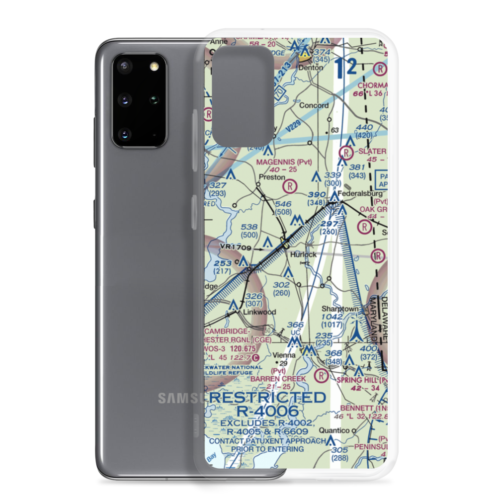 Hidden Hills Airport (3MD5) VFR Sectional Samsung Case Samsung Galaxy S20 Plus model shown