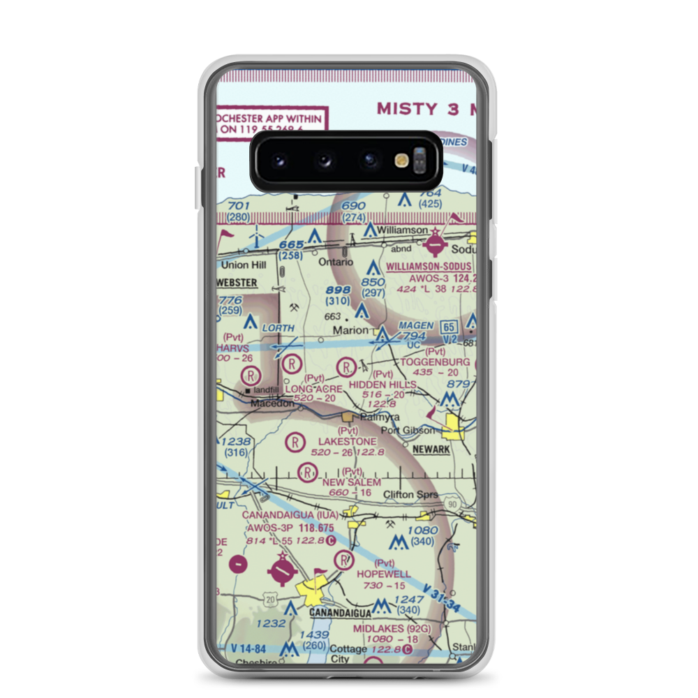Hidden Hills Ranch Airport (NY33) VFR Sectional Samsung Case Samsung Galaxy S10 model shown