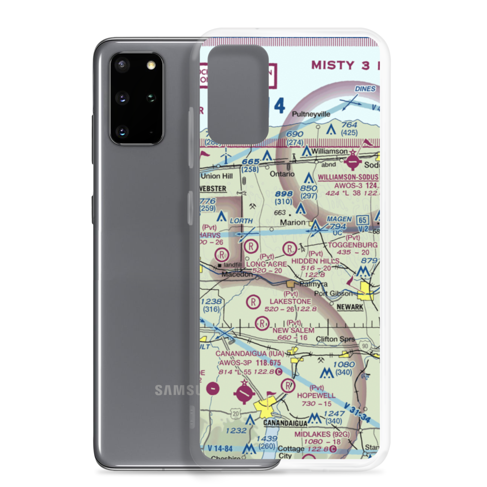 Hidden Hills Ranch Airport (NY33) VFR Sectional Samsung Case Samsung Galaxy S20 Plus model shown