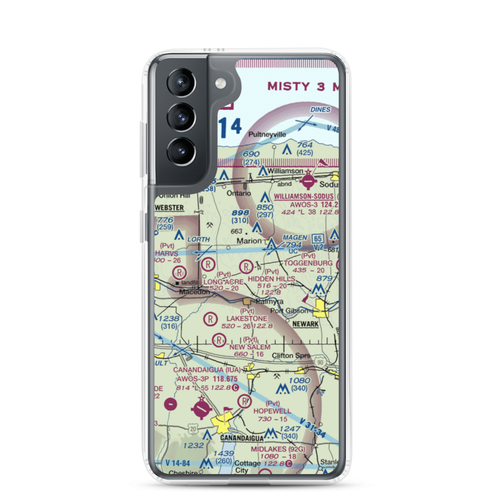 Hidden Hills Ranch Airport (NY33) VFR Sectional Samsung Case Samsung Galaxy S21 model shown