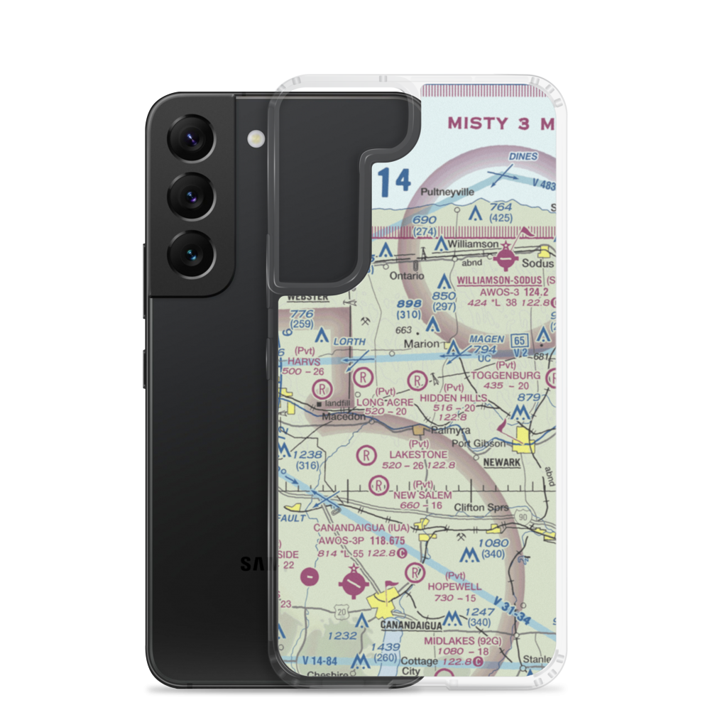 Hidden Hills Ranch Airport (NY33) VFR Sectional Samsung Case Samsung Galaxy S22 model shown