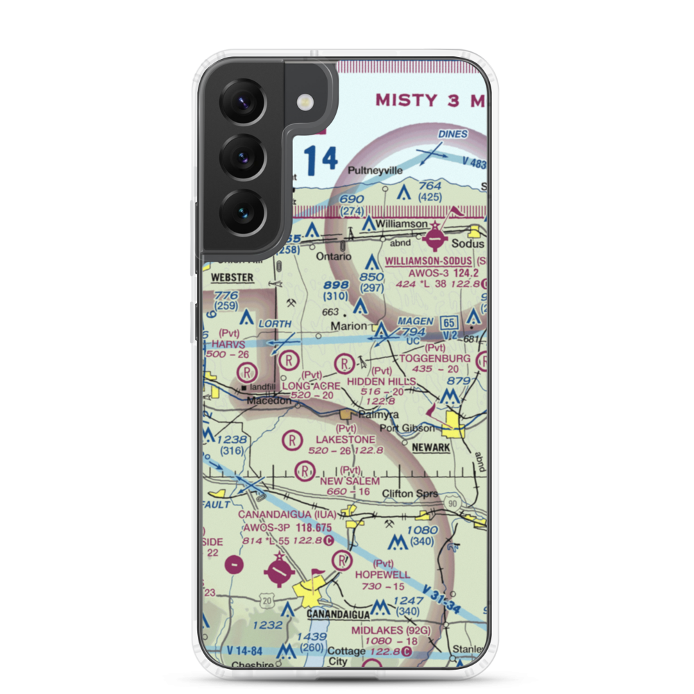 Hidden Hills Ranch Airport (NY33) VFR Sectional Samsung Case Samsung Galaxy S22 Plus model shown