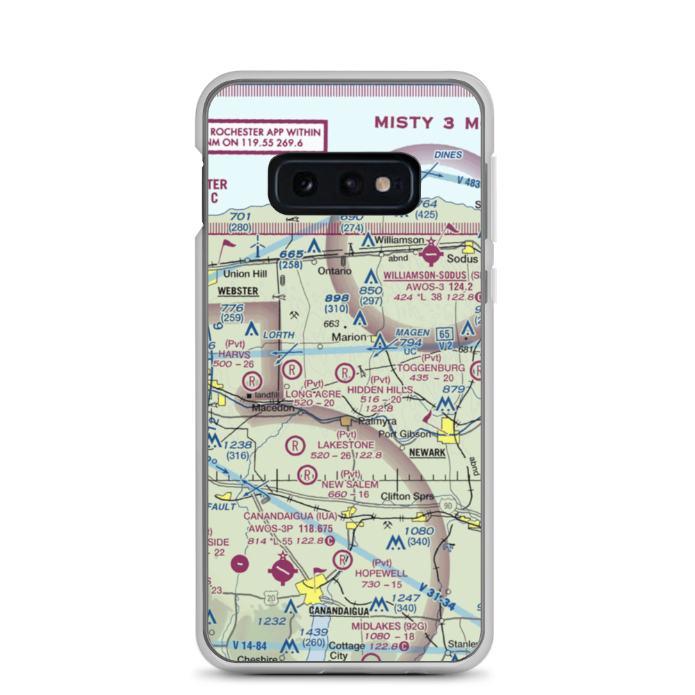 Hidden Hills Ranch Airport (NY33) VFR Sectional Samsung Case Samsung Galaxy S10e model shown