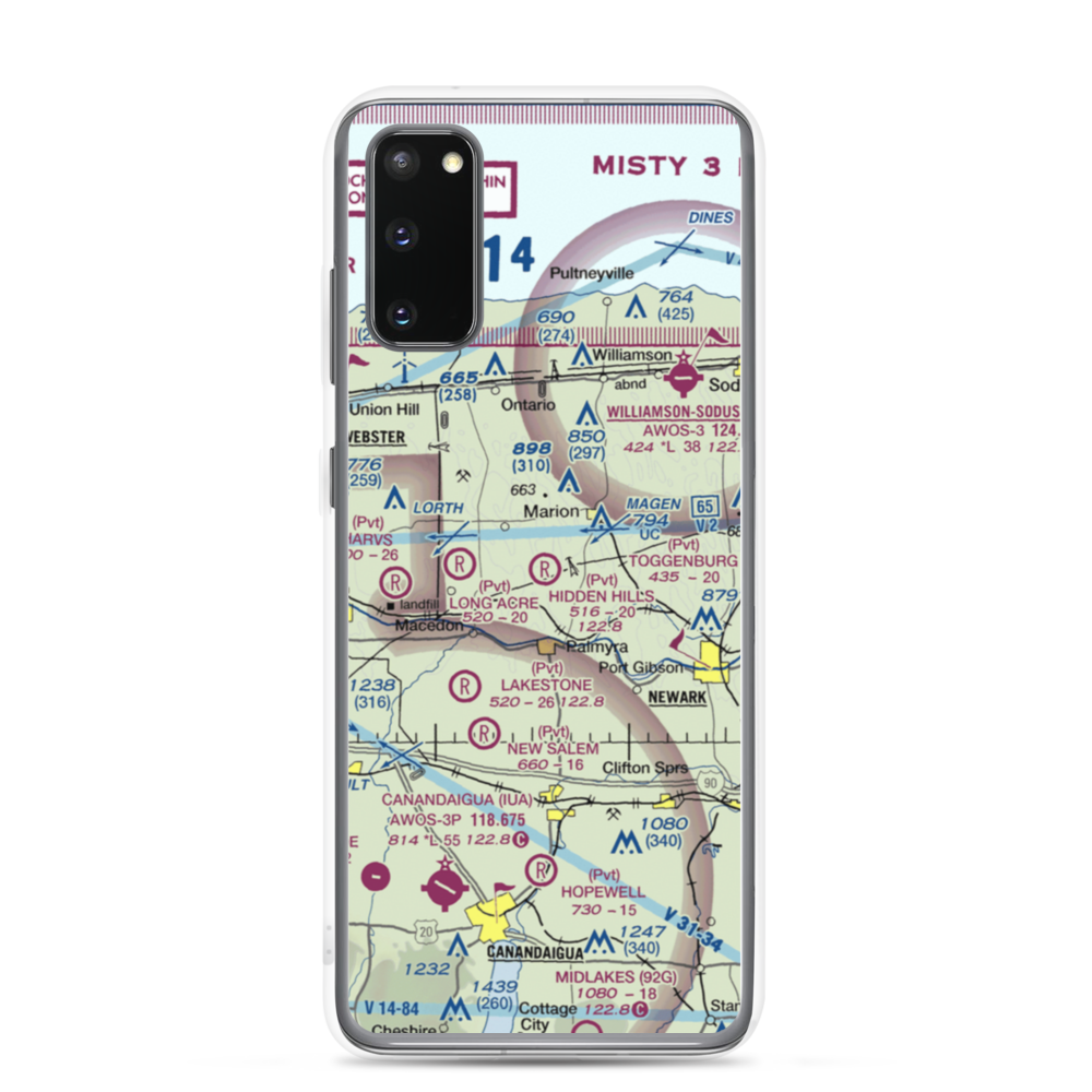 Hidden Hills Ranch Airport (NY33) VFR Sectional Samsung Case Samsung Galaxy S20 model shown